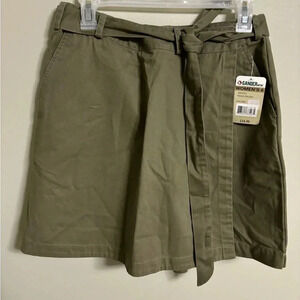 Gander Mountain Size 6 Chino Skort NWT New Olive Drab Belted Outdoor Hiking